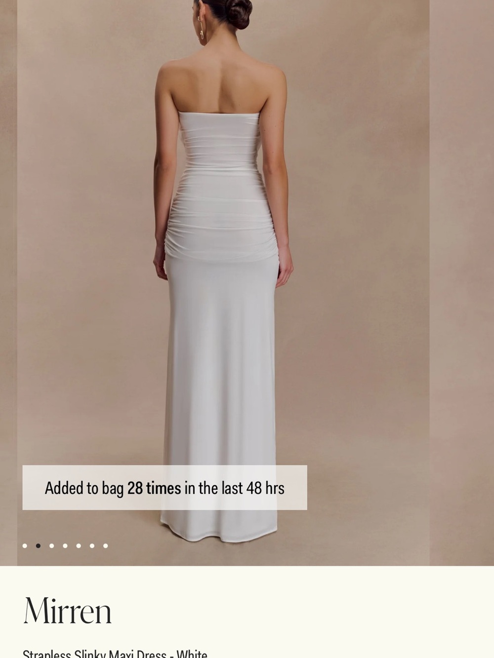 Meshki Strapless White Maxi Dress - Picture 3 of 3